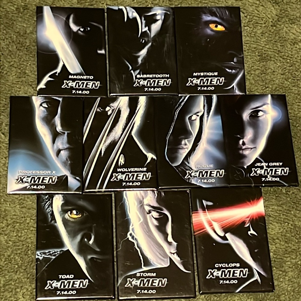 X-Men Movie (2000) Promotional Buttons - Excellent shape! Set of 10